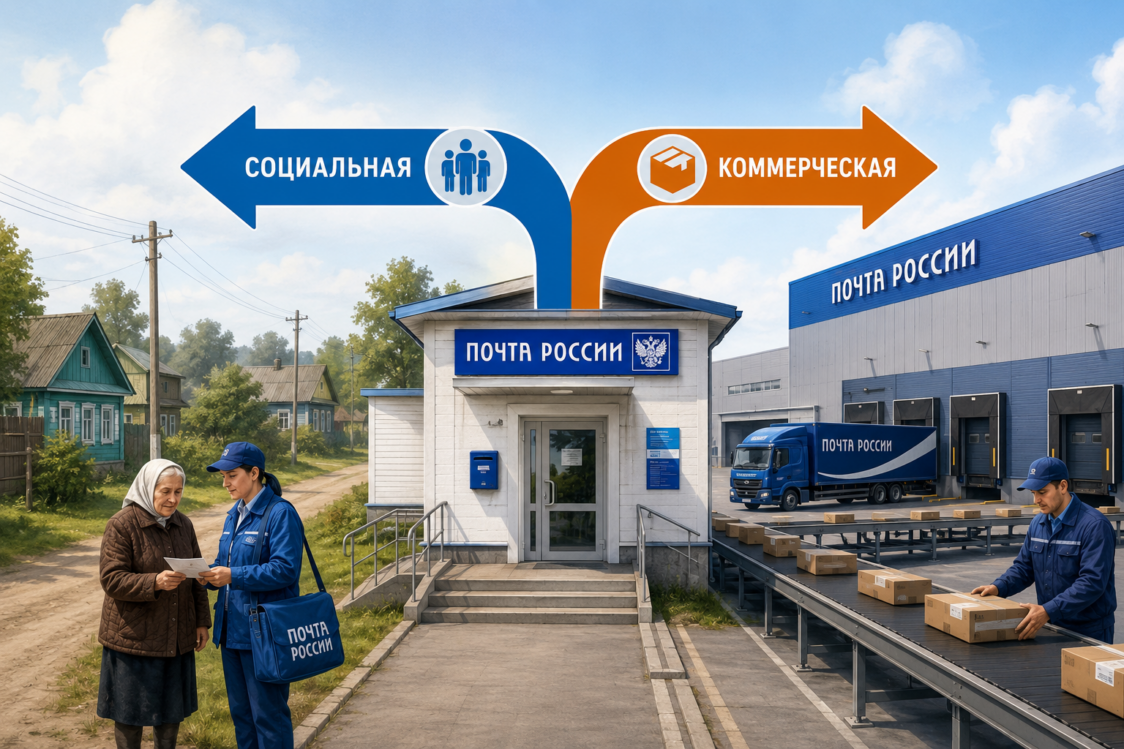 Почту России хотят разделить на коммерческую и социальную сеть отделений